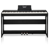 Glarry GDP-104 88-Key Home Fully Weighted Hammer-action Keybed Digital Piano - Black